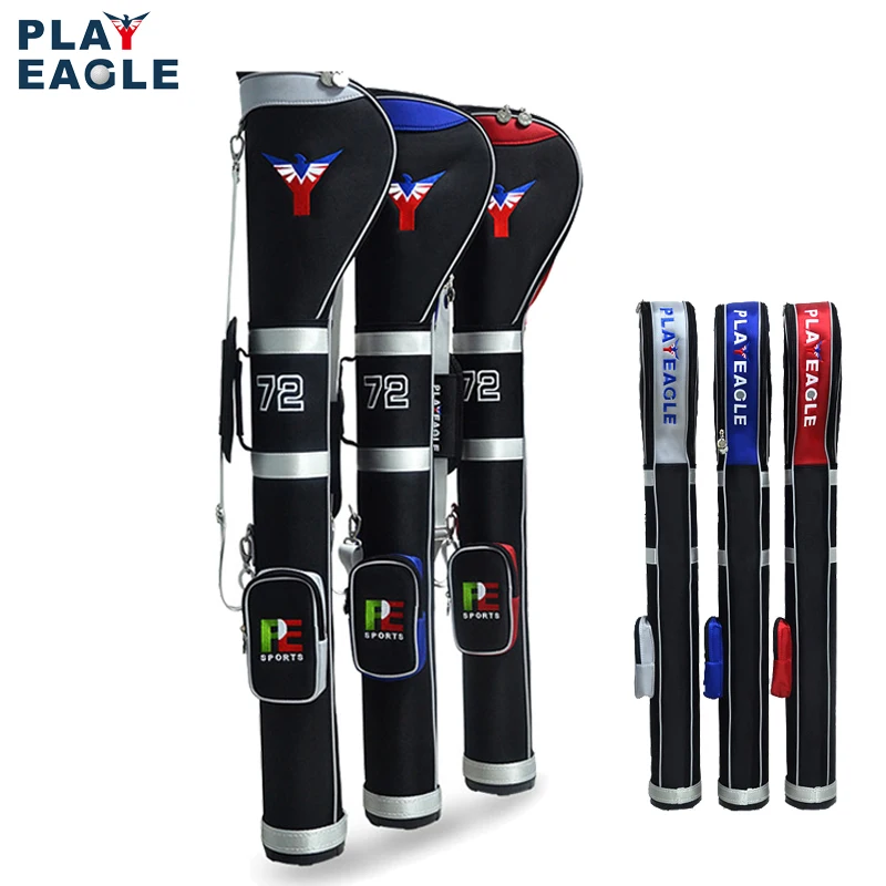 PLAYEAGLE Waterproof Nylon Golf Gun Bag Protable Golf Sunday Bag for 5~8pcs Golf Clubs Lightweight Golf Caddie Aviation Bag