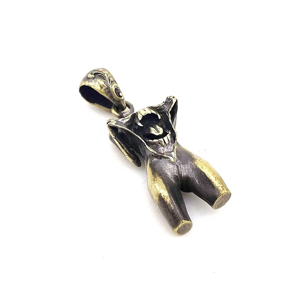 Латунный кулон с изображением злых духов сделай сам нож бусина шнурок аксессуары