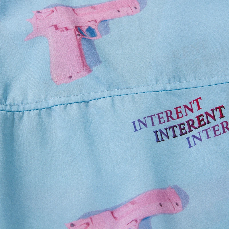 Fashion Shorts Sleeve Shirts Men Women Japanses Streetwear Full Printing Turn-down Collar Couple Hawaiian Casual Summer | Мужская одежда