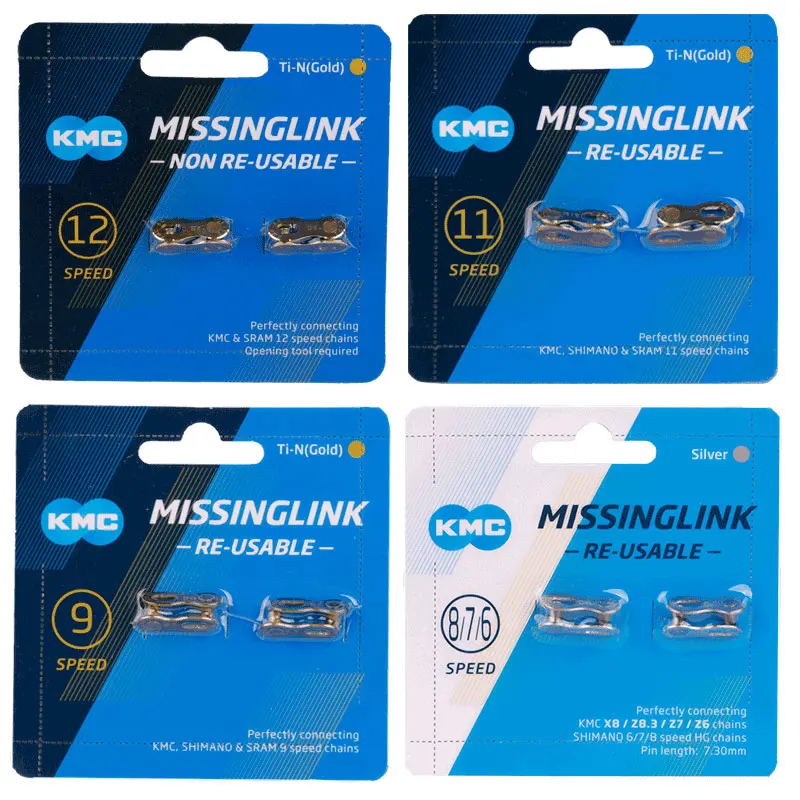 KMC 2 пары соединительная велосипедная цепь MissingLink для 8 9 10 11 12 Скоростей дорога MTB