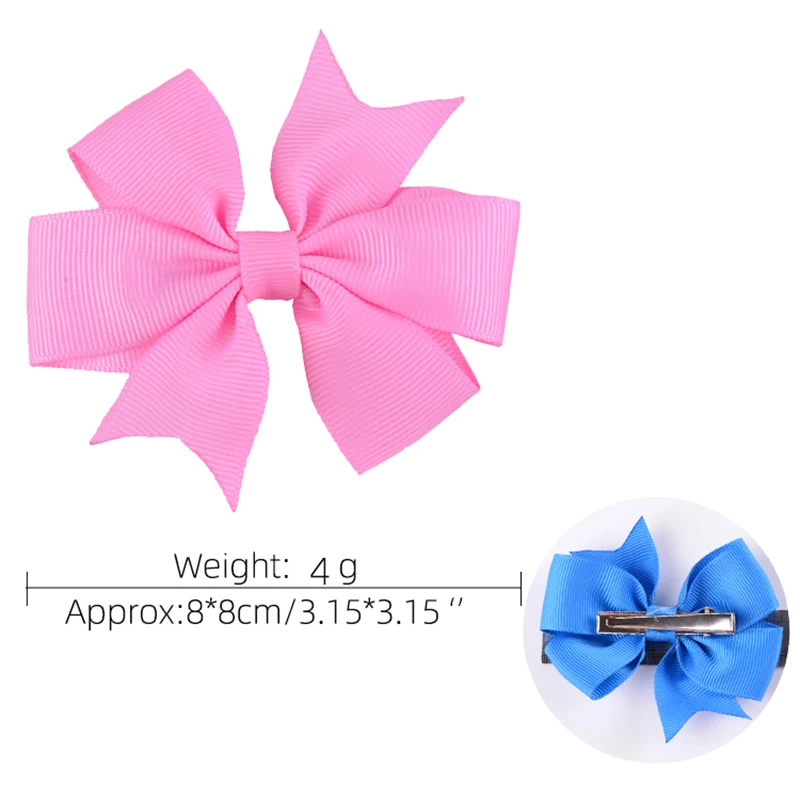 Horquillas con lazo grande para beb&eacute; y ni&ntilde;a, 1 pieza, lazo, cinta de grogr&eacute;n, pinzas para el pelo, accesorios para el cabello liso-1