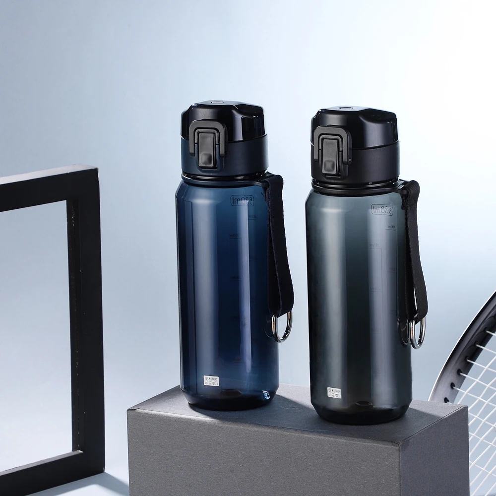 

Sport Water Bottles Portable Gym Anti-fall Leak-proof Travel Camping Fitness Kettle Plastic Drink Bottle BPA Free