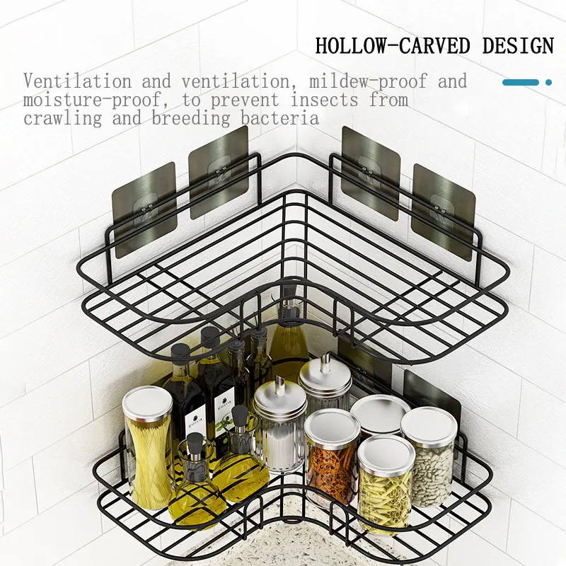 Угловая рама для ванной и кухни душевая полка стеллаж хранения шампуня из