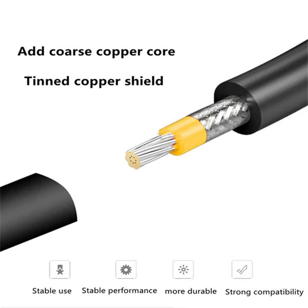 Кабель 3RCA RCA позолоченный штекер AV видеокабель для DVD TV VCD черный 1 8 м 3 метра 5 10 15 20