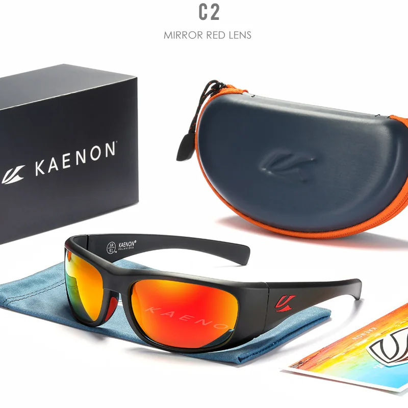 High Quality Original Kaenon Polarized Sunglasses for Men Sports Goggles Brand Trendy Sun Glasses Mirror lens With Box