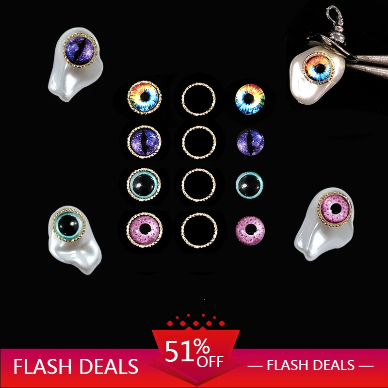 Жемчужная подвеска в стиле барокко с маленьким дьявольским глазом декоративное