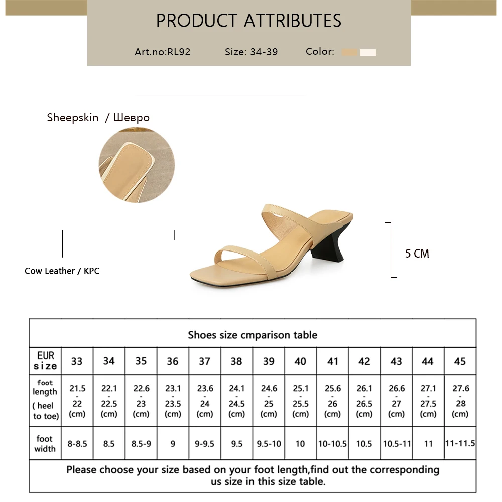 

RJN Concise Stylish Sandals Women Shoes 2021 Summer Beautiful New Strange Heel Dressing Square Toe Genuine Leather 2021 RL92