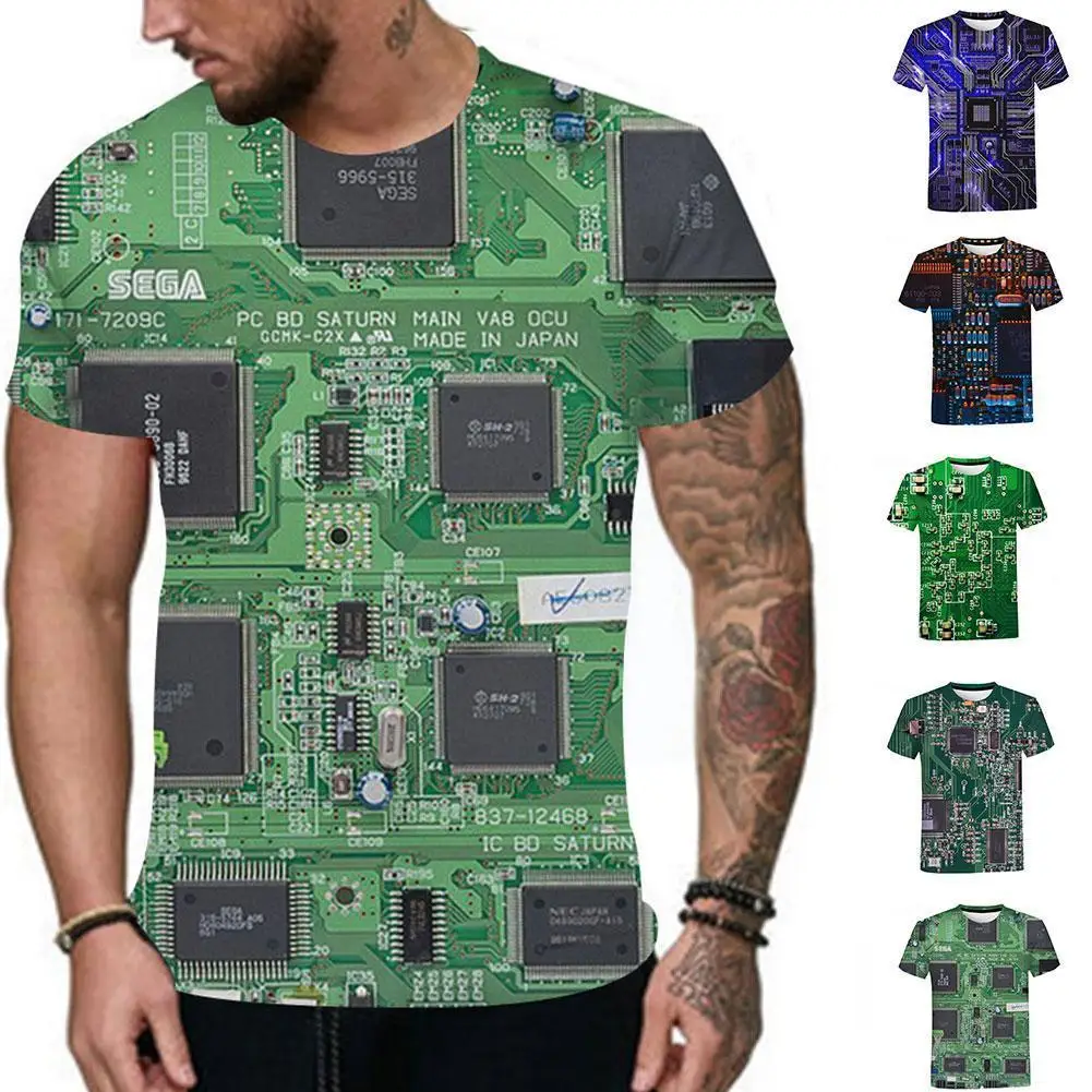 

1 Pcs T-shirt Men Round Neck Pullover T-shirt Short Fashion Summer Tee Printed American Trendy Sleeve European Tops 2021 Sl O1v3