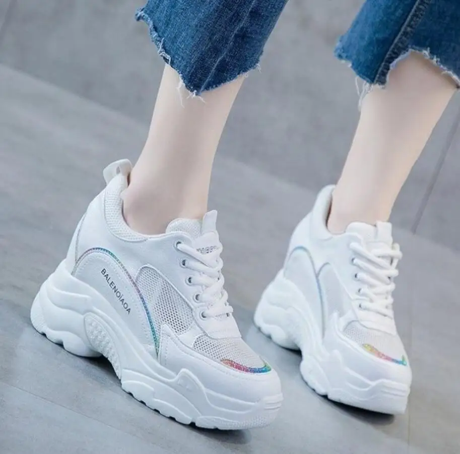 

Women Sneakers 2020 Spring summer Fashion Casual shoes Mesh Sneakers Woman Height Increasing Platform Shoes Zapatillas Deportiva