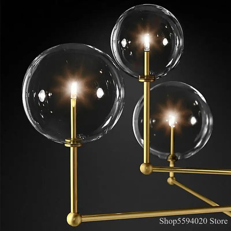 Американская Минималистичная Золотая люстра художественный геометрический