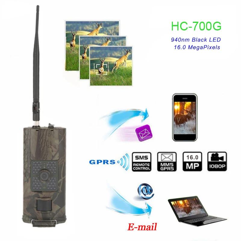 HC-700G, Охотничья камера, дикая, слежение, игровая камера, 3g, MMS, SMS, 16MP, камера слежения, видео ловушка, Скаутинг, фото