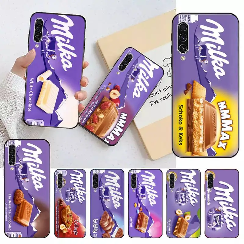 

Purple Popolar Chocolate Milka Box Phone Case For Samsung galaxy A S note 10 12 20 32 40 50 51 52 70 71 72 21 fe s ultra plus