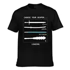 Программатор кода питона, футболка, программируемая большая потрясающая футболка с графическим рисунком, 100 хлопок, Мужская футболка