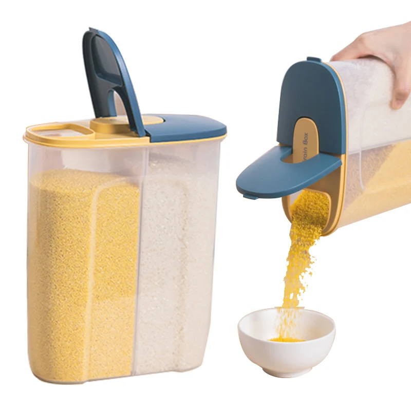 

Closet Large Storage Containers Set Home Plastic Storage Container Kitchen Organizer Articulos De Cocina Cereal Dispenser EA6SNG