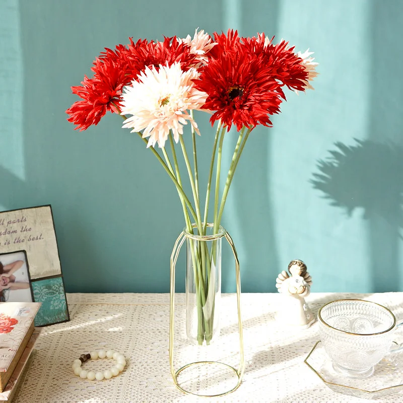 

Artificial Flower,27cm Rough Edge,Brushed Gerbera,Sun,Flower,Living Room Home Decoration Flower Arrangement,Valentine's Day Gift