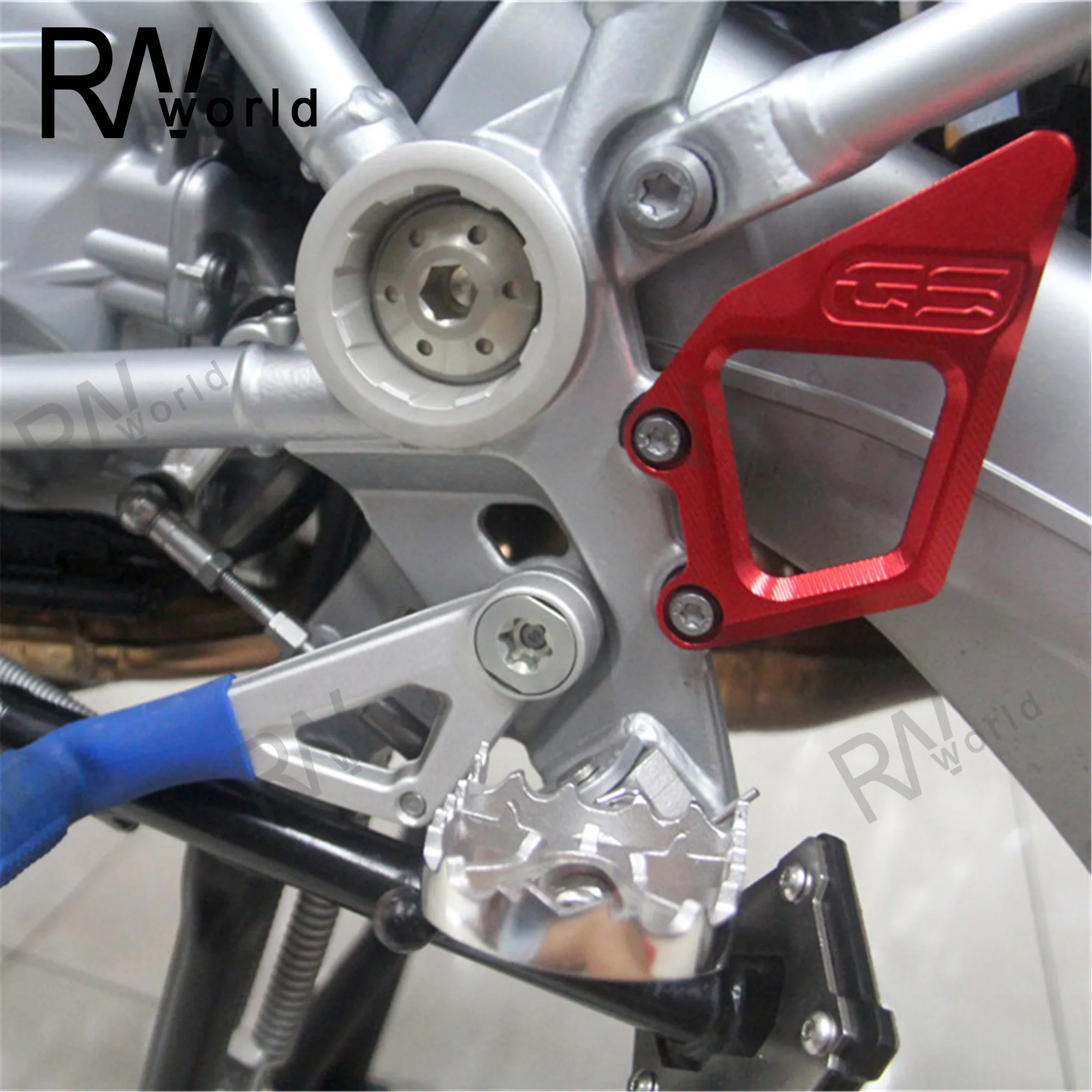 1 Pair Heel Guard For BMW R1200GS 2013 - 2018 CNC Foot Rest Peg Protector Plate R1200 R 1200 GS 2014 2015 2016 2017 Accessories |