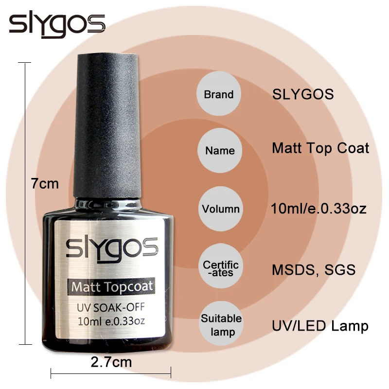 SLYGOS Top& Base Coat Гель-лак для ногтей 2 шт. Top It Off+ Базовое покрытие гель для нанесения основания Набор лаков для ногтей 10 мл УФ-грунтовка для ногтей