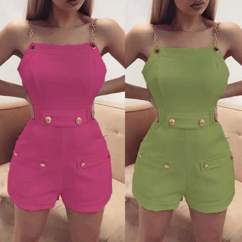 Комбинезон женский короткий без рукавов повседневный пикантный мини-костюмы
