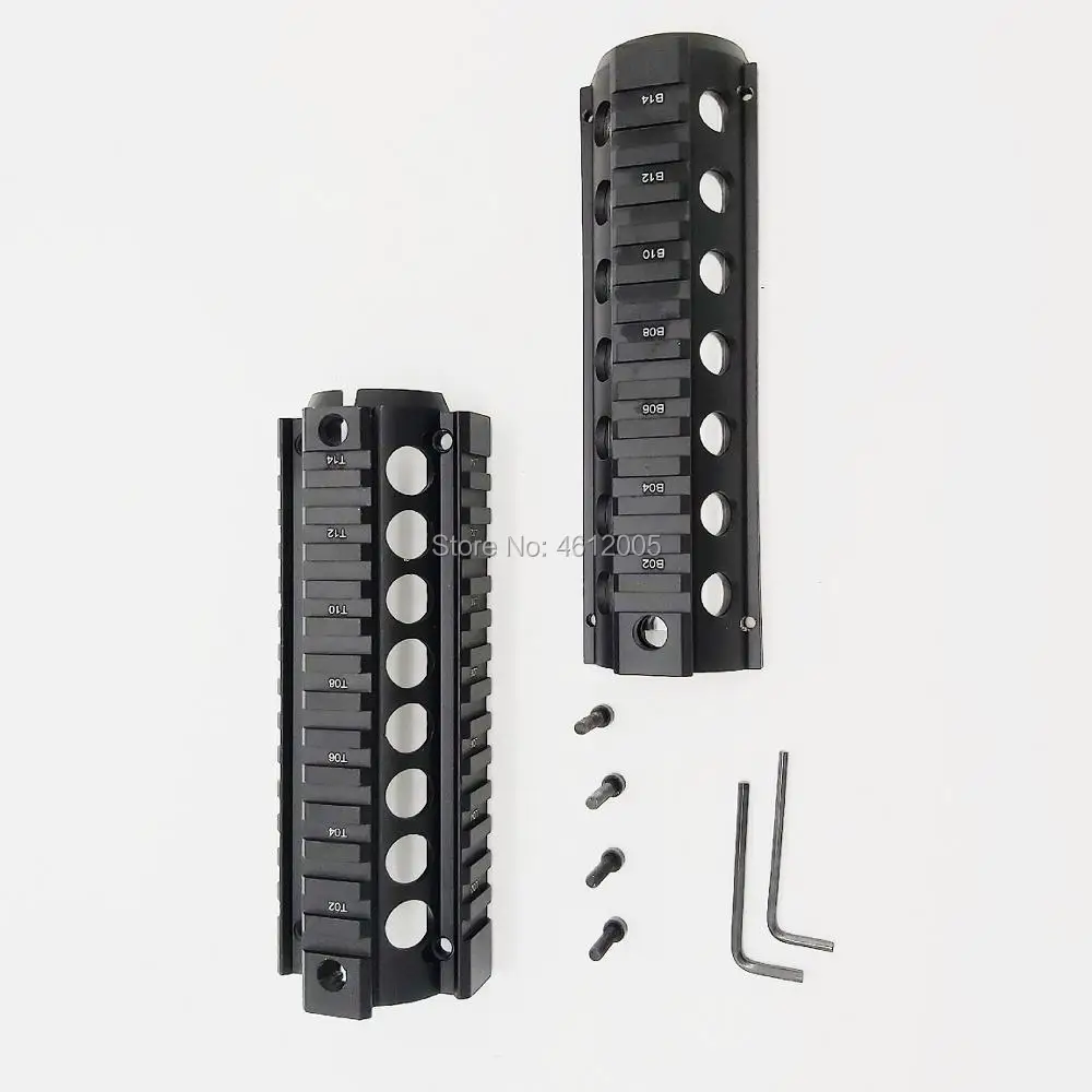 AR 15 Drop In Quad Rail Two Piece Handguard Aluminum 6 7 inch для M4 M16 AR15 Handguard|Кронштейны и аксессуары