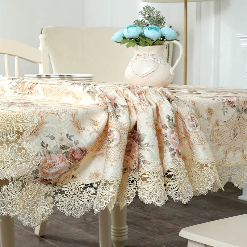 Европейский Стиль кружева Скатерти Водонепроницаемый пасторальный простой