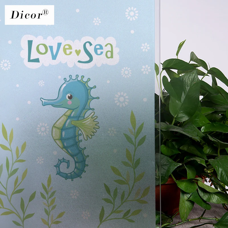 DICOR DIY Детская комната стеклянные пленки витражные мультфильм аквариум