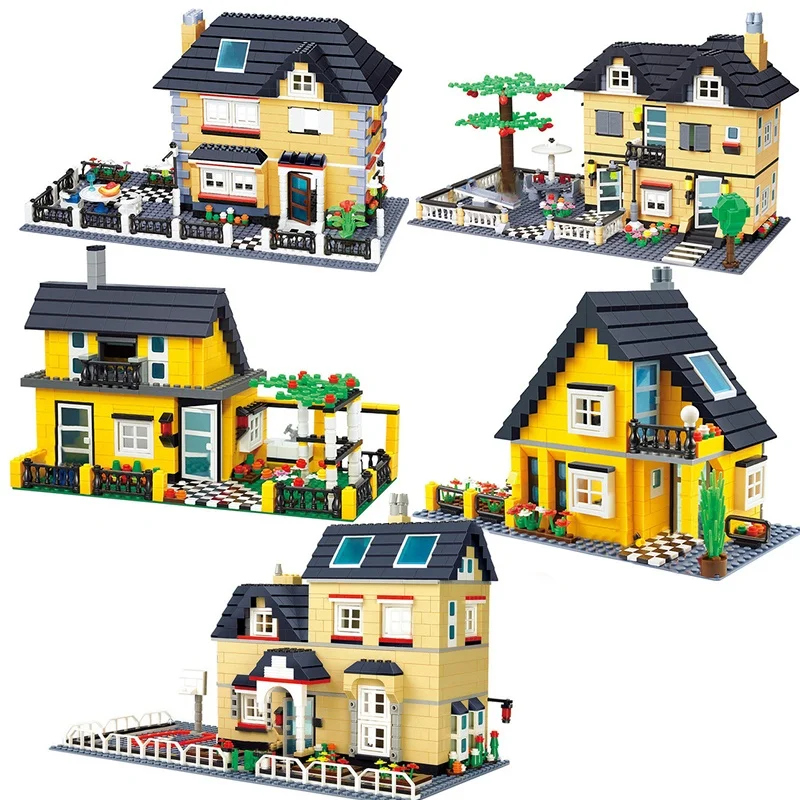 Wange Compatible City Architecture model capital building kits block kids toys children bricks France villa village sets | Игрушки и