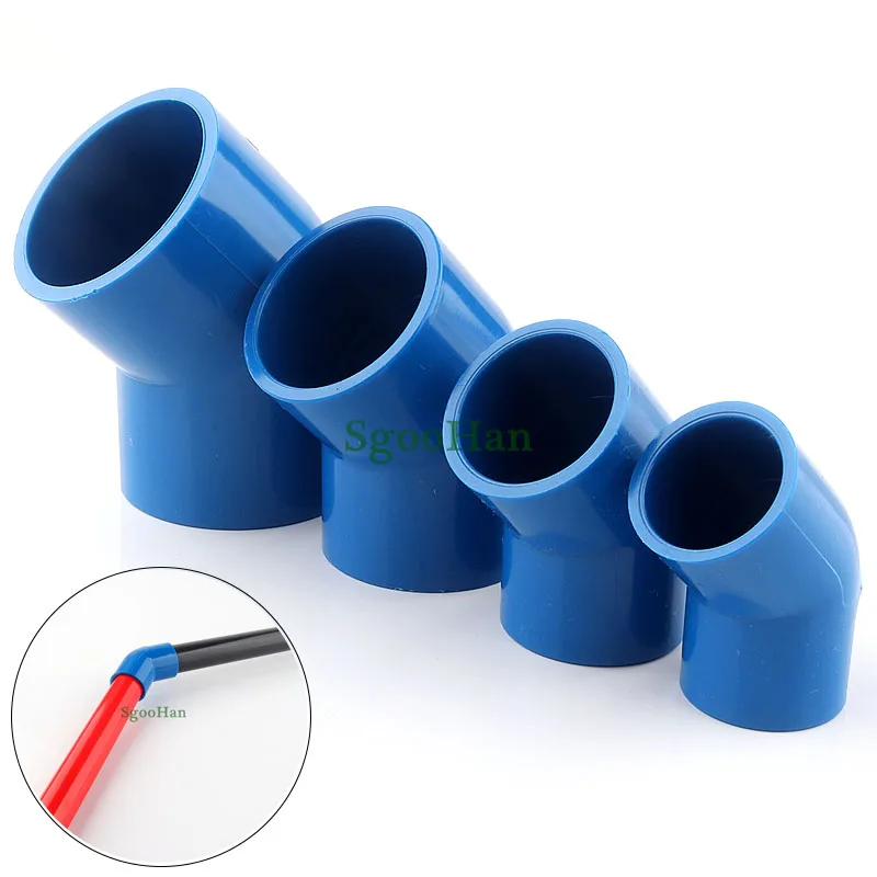 

Труба ПВХ размером 20-50 мм, 5-50 шт., соединитель локтя на 45 °, детали системы полива воды, соединения рамы для гидропонной посадки