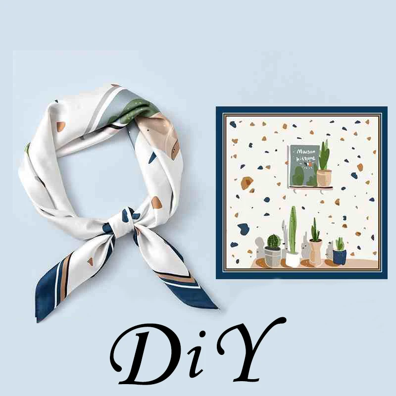 

Brand Louis Series Silk Scarf Multi-pattern Ladies Headband Strap Bag Accessories Suitcase Streamer Small Bow Tie WJ20005