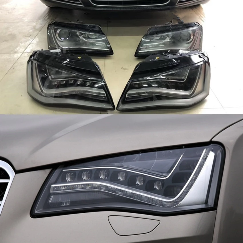 Для Audi A8 2011-2013 линзы фары стекло маска абажур прозрачный корпус лампа крышка