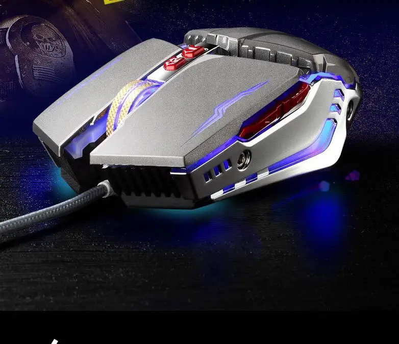 Проводная игровая мышь, 8 клавиш, 4000 dpi, светодиодный, оптическая, USB, компьютерная мышь, геймерские мыши, T9, игровая мышь, бесшумная, Mause, для ПК, R25