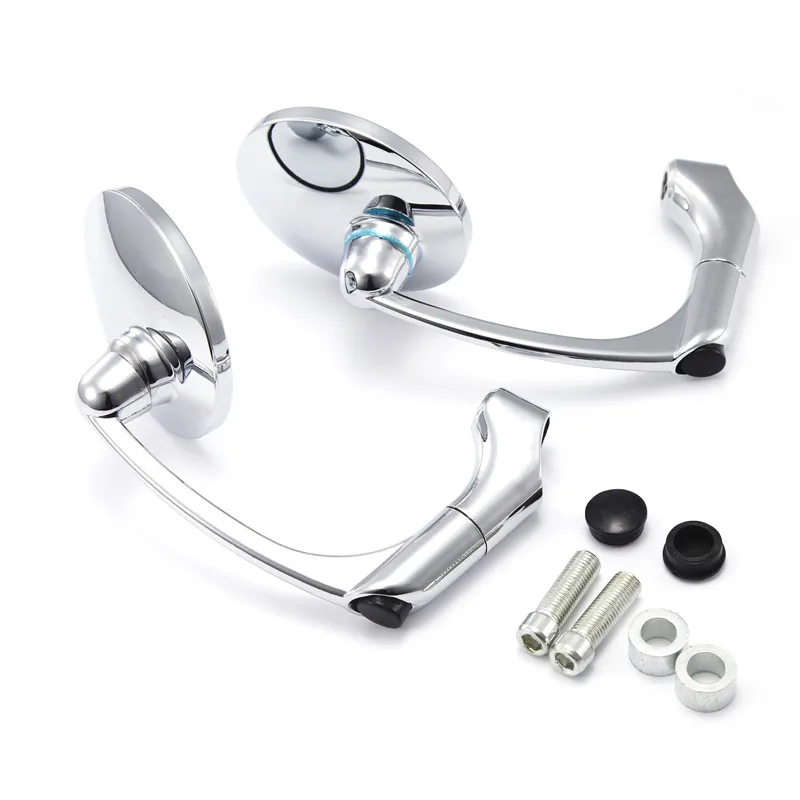 Черное хромированное серебристое Ретро Зеркало для мотоцикла классические