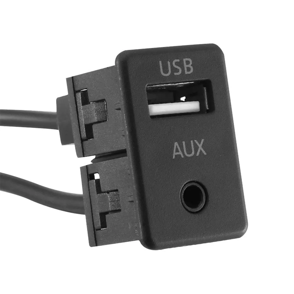 Car Dash Flush Mount USB Port Panel Auto Boat 3.5mm AUX Extension Cable Adapter for Toyota I Meter |