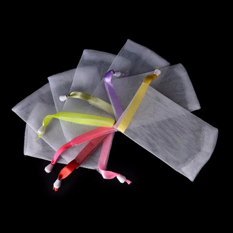 

10 Pcs/Set Portable Hangable Handmade Soap Saver Bag Bath Shower Travel Foaming Mesh Net Cleansing Delicate Foam Network
