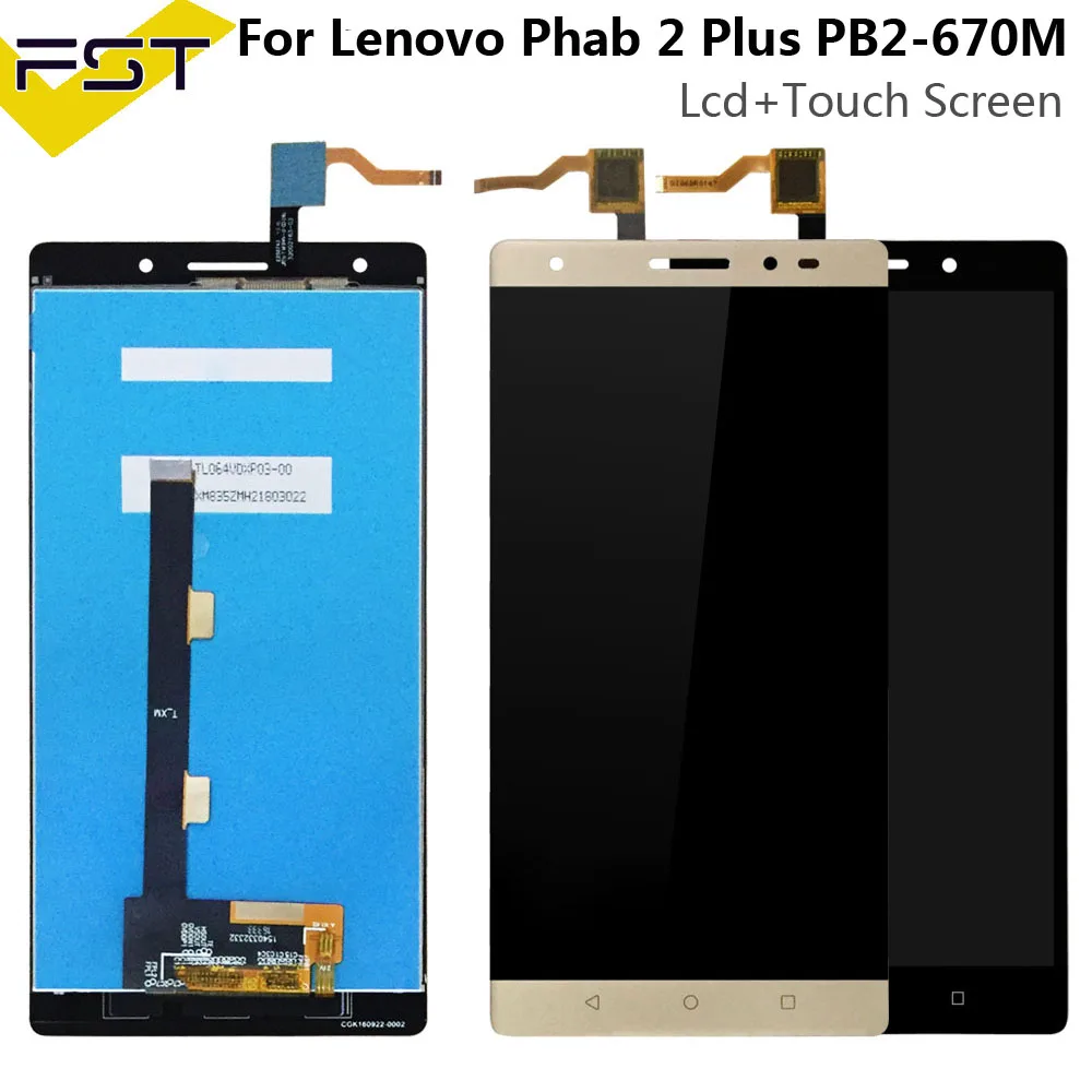 ЖК дисплей с дигитайзером сенсорного экрана в сборе для Lenovo Phab 2 Plus дисплеем P670 Phab2