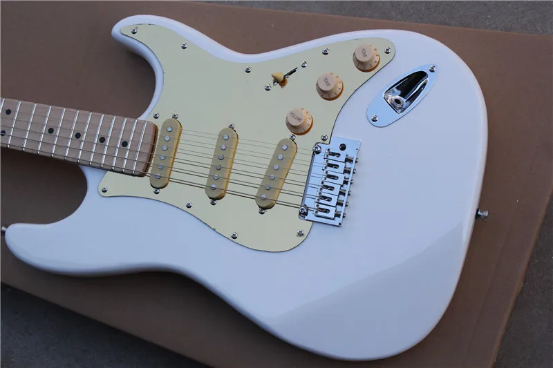 

ST white electric guitar