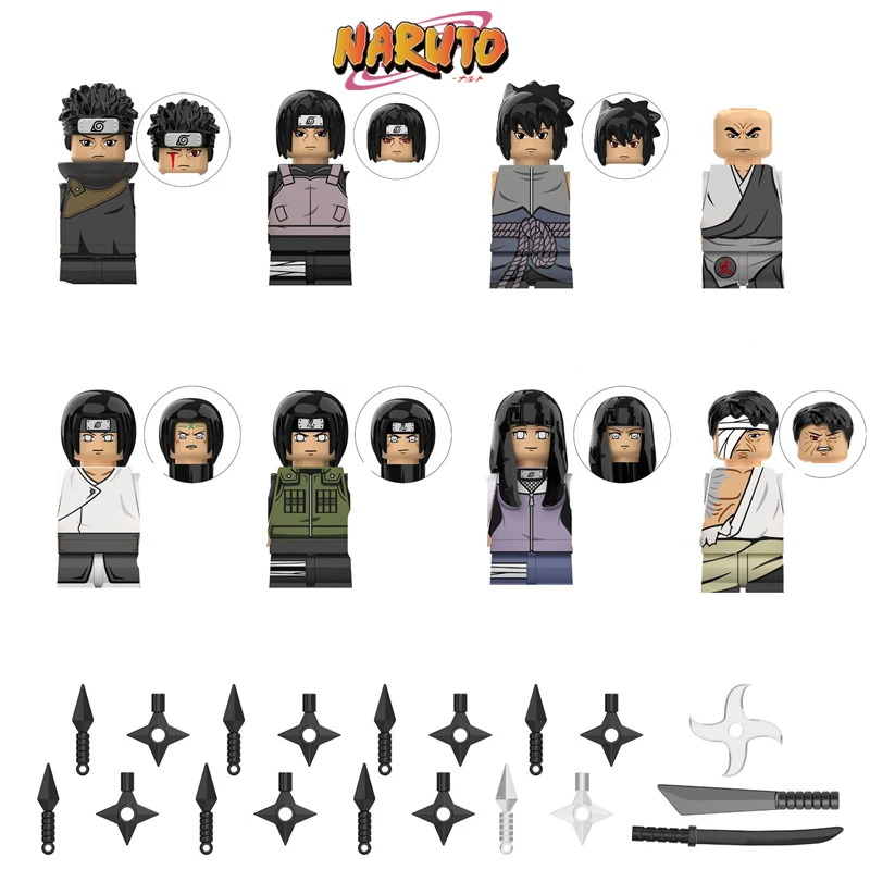 

Naruto Jigsaw Puzzle Assembled Ninja Building Block Minifigure Toy Uchiha Sasuke Kakashi Building Block Minifigure Doll