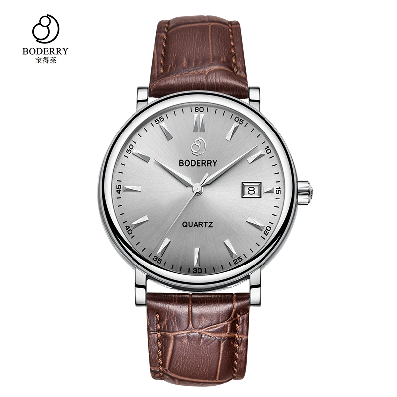 Gray Silver Роскошные Брендовые Часы для мужчин, швейцарские кварцевые мужские часы, модные деловые часы из нержавеющей стали, золотые мужские часы, мужские часы - Цвет: Gray Silver