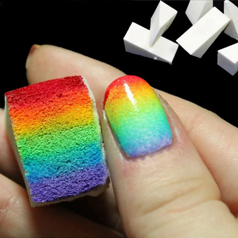 

8Pcs/Set Soft Triangle Nail Art Polish Gel Gradient Color Stamping Stamp Drawing Painting Sponge Image Transfer Manicure tool