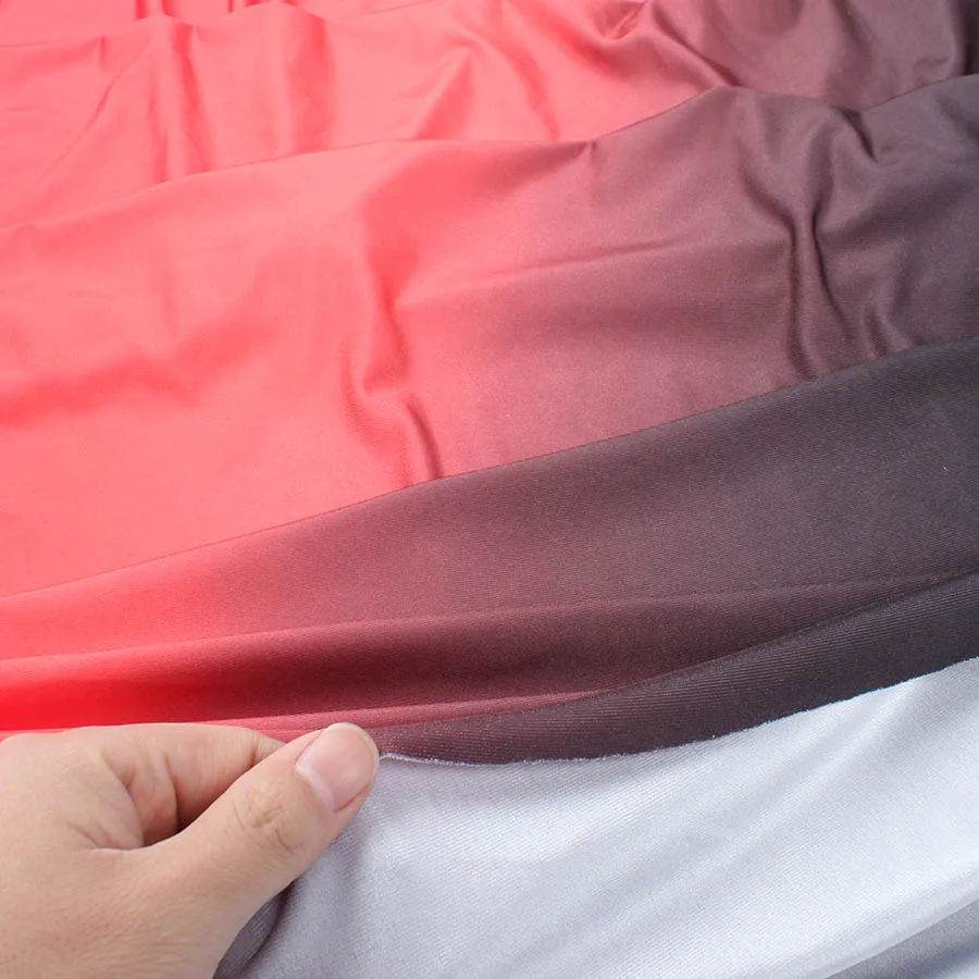 Ткань из спандекса с эффектом омбре 2 тона эластичный материал градиентом для