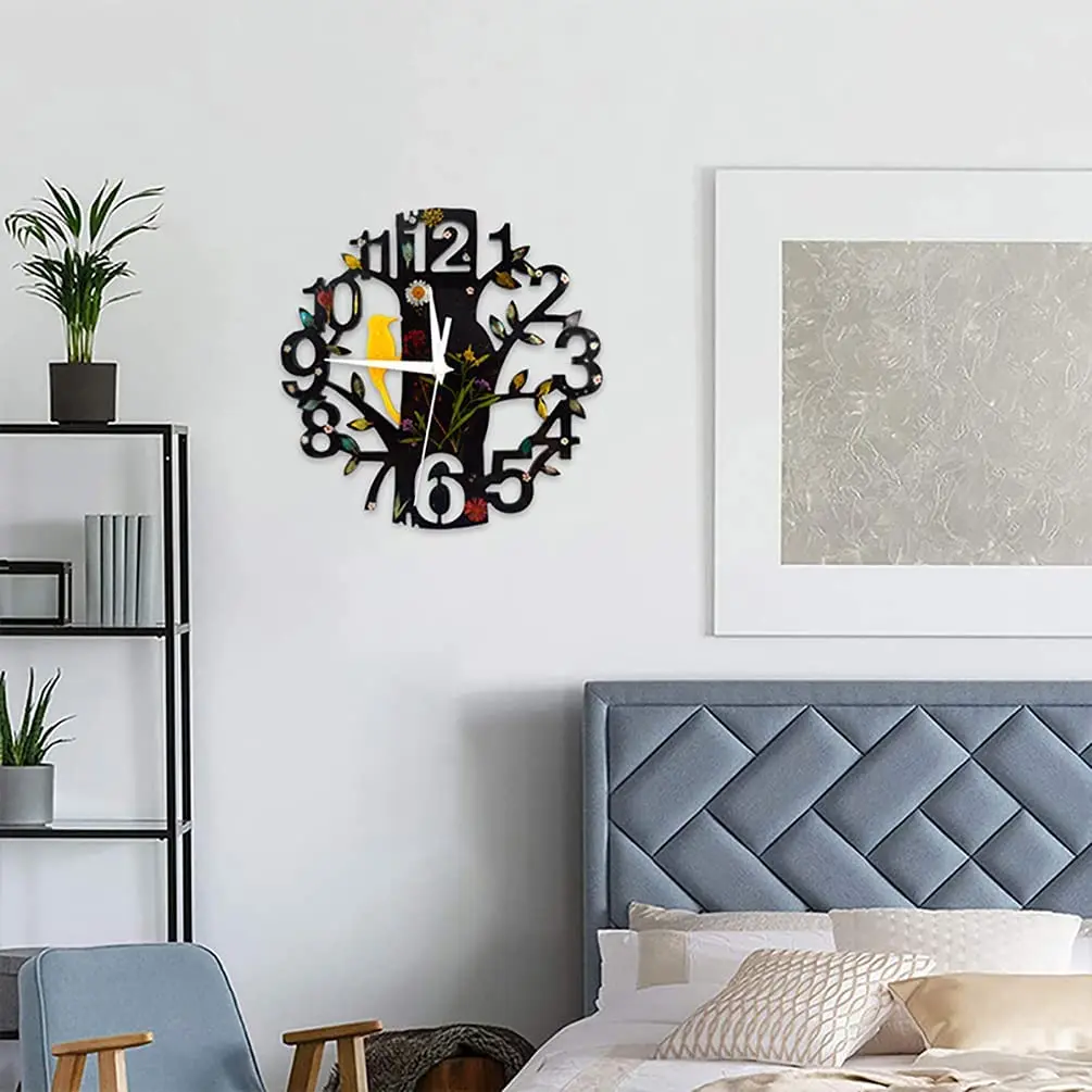 Арабские цифры цветы часы силиконовые формы для эпоксидной смолы литье ручная