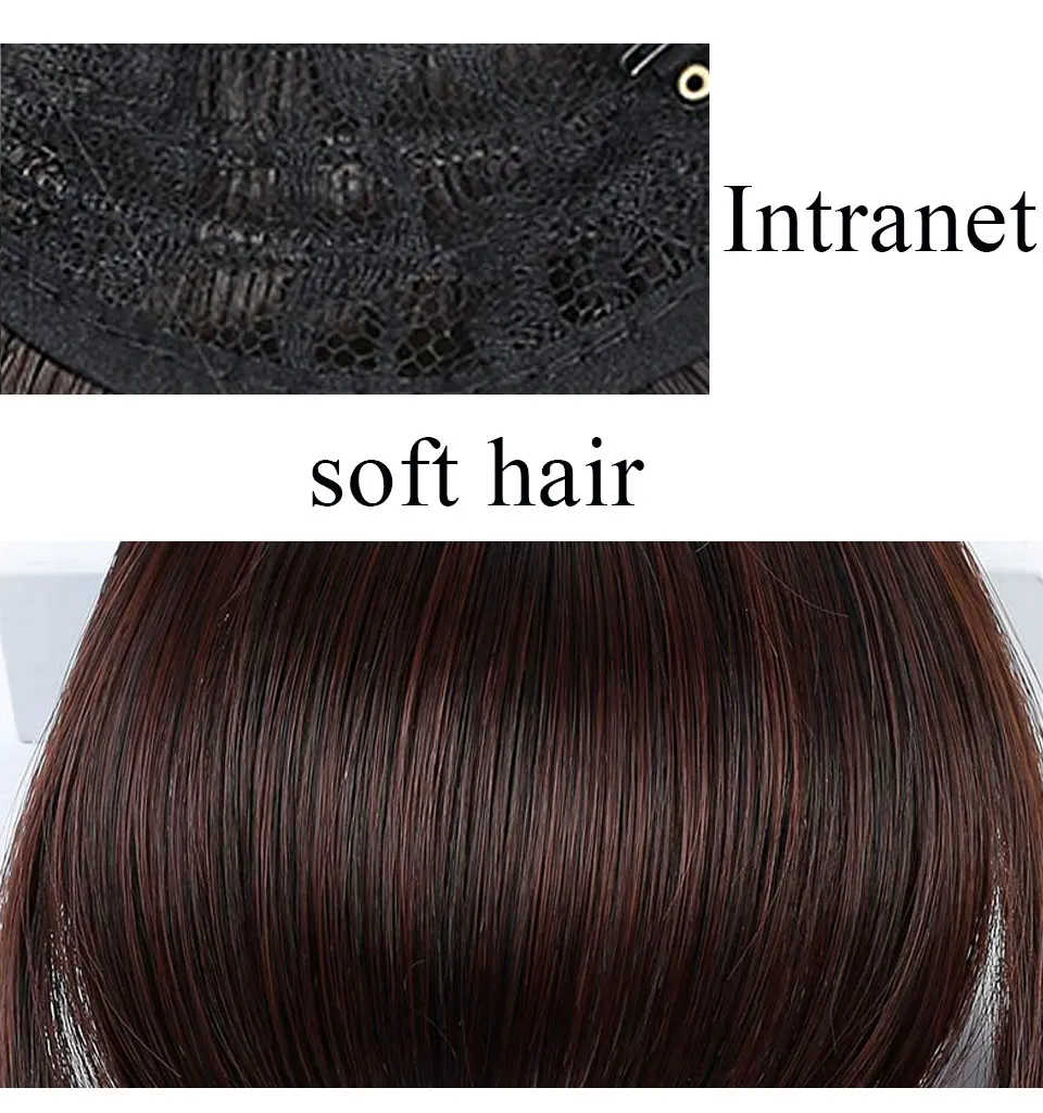 AOOSOO искусственная челка с зажимом для волос шиньон синтетический наращивания |