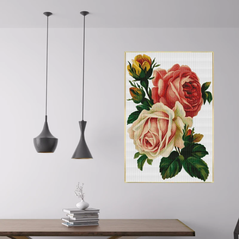 Meian Rose полный квадратный алмаз 5D DIY алмазное искусство 3D Алмазная Картина Вышивка