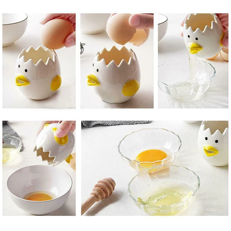 Egg White Separator Ceramic Yolk Props Household Baking Supplies Kitchen Gadget Cooking Tools H99F | Дом и сад