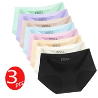 3pcs set ice silk seamless underwears underwear women comfortable cool fashion ladies mid waist underwear women sexy underwear