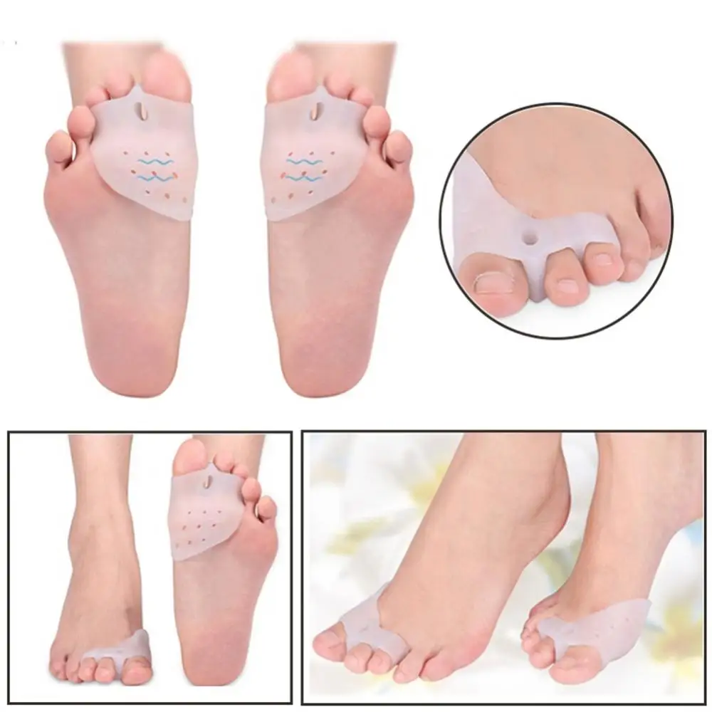 2Pcs Bunion Corrector Pain Relief Hammer Toe Separator with Forefoot Care Pads Orthopedic Mat For Feet Pedicure Tools - купить по