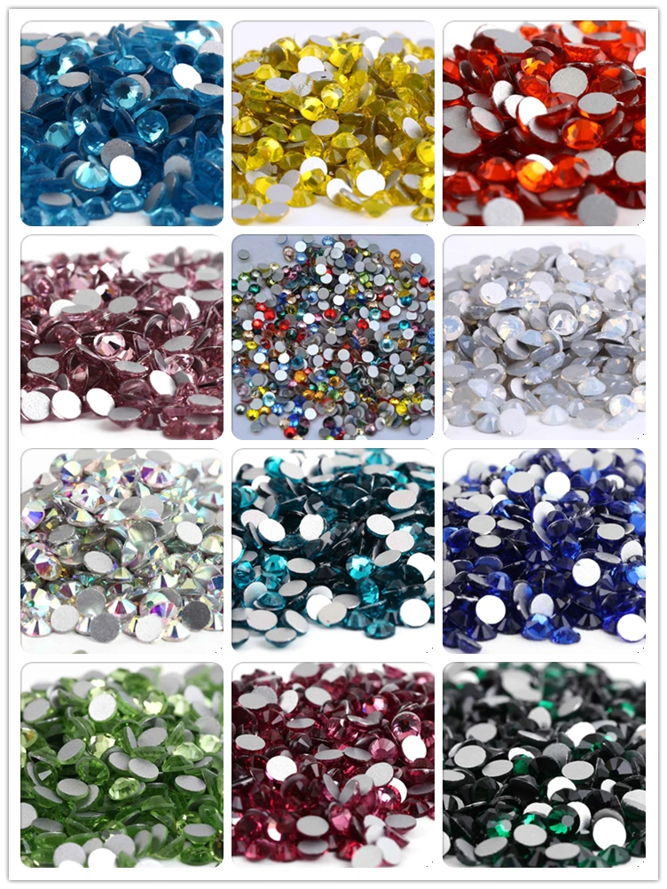 Ss6 ~ ss34 Высокое качество кристалл не горячей фиксации Стразы супер яркие стекла