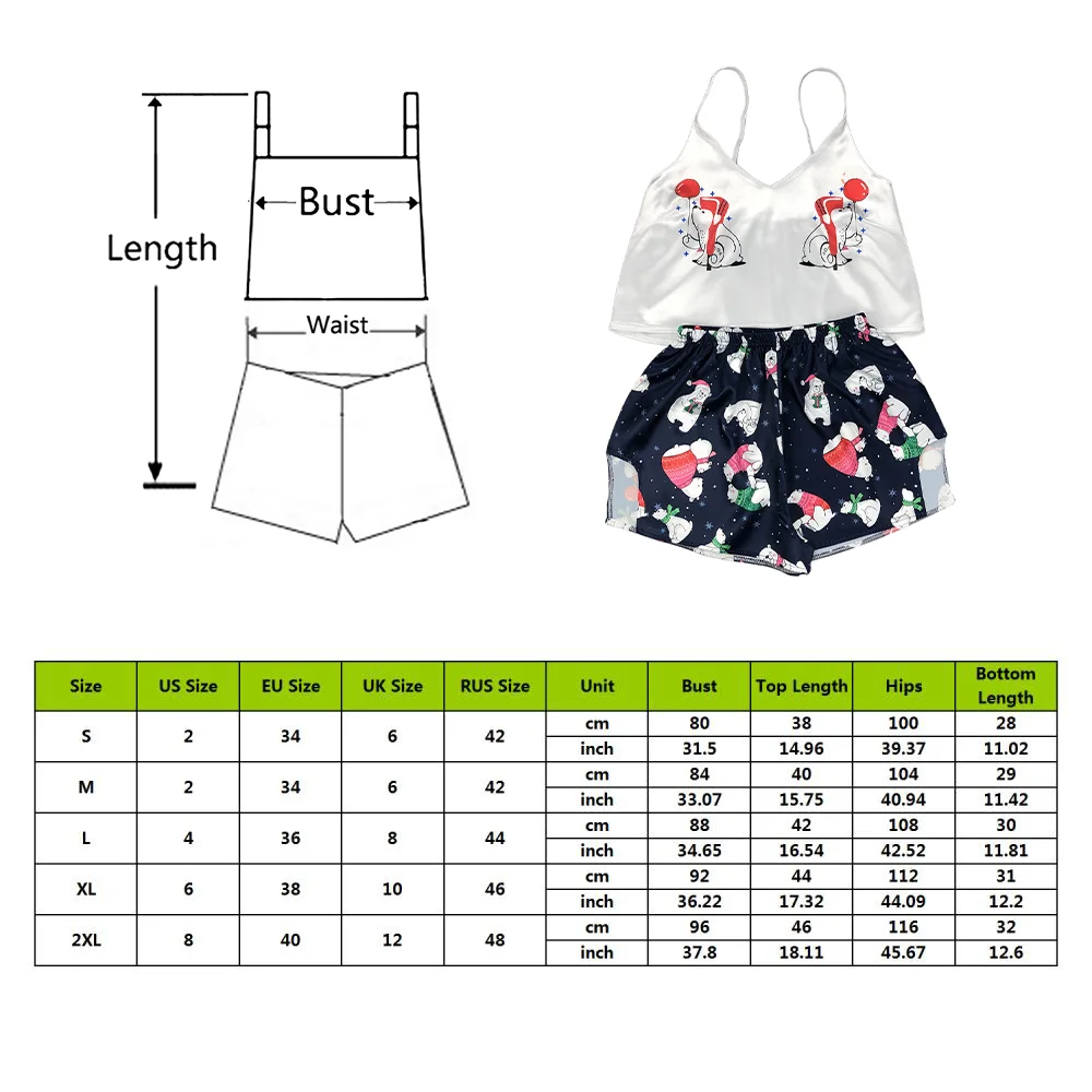 

Uefezo Pajamas Women Sleepwear Silk Sexy Pijamas Satin Pyjama Femme Cartoon Print V Neck Home Clothes Nightie Suit 2021