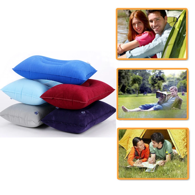 

Air Pillow Ultralight PVC Inflatable Sleeping Cushion Camping Hiking Beach Car Plane Portable Pillow Camp Gear