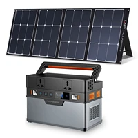 allpowers portable generator 500w powerstation 606wh emergency power bank with monocrystalline 120w 200w foldable solarpanel