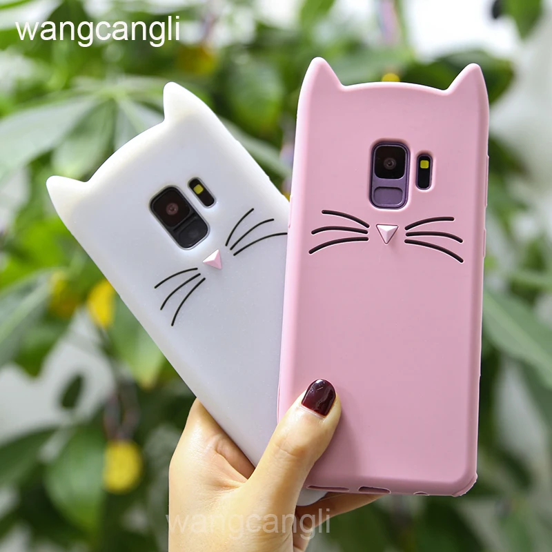 Мягкий силиконовый чехол с милым бородатым котом для samsung Galaxy S9 S8 Plus S7 S76Edge J3 J5 J7 Pro